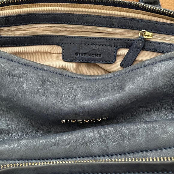 Givenchy Pandora Navy Blue Leather Bag Purse - Picture 4 of 7